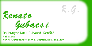 renato gubacsi business card