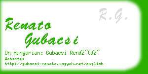 renato gubacsi business card